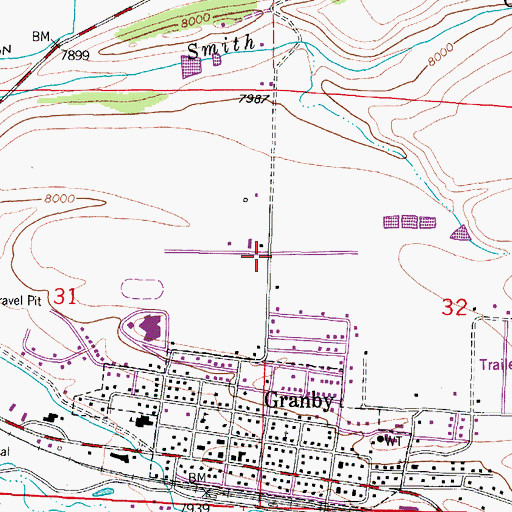 Topographic Map of Church of Christ, CO