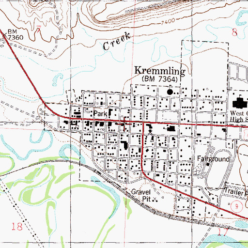 Topographic Map of Saint Peters Catholic Community Church, CO