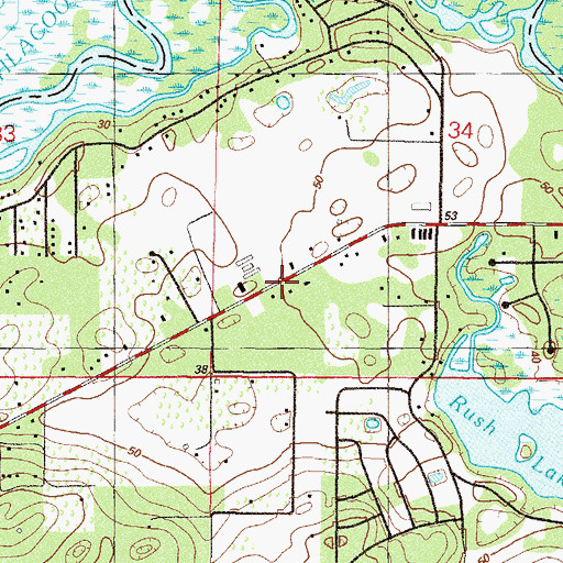 Topographic Map of First Assembly of God, FL
