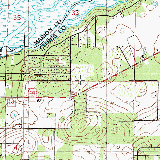 Topographic Map of River Gardens Baptist Church, FL