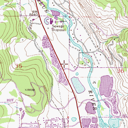 Topographic Map of Silverthorne Elementary School, CO