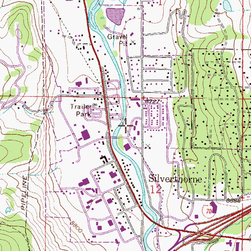 Topographic Map of Silverthorne Library, CO