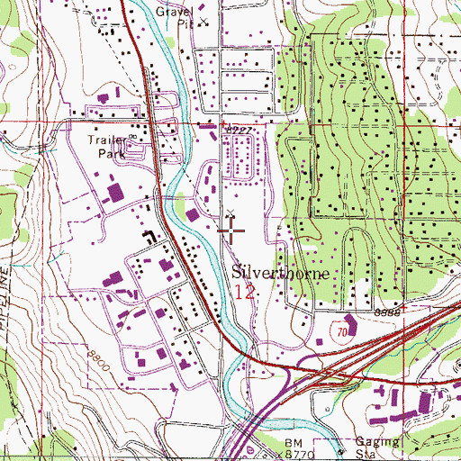 Topographic Map of Silverton Recreation Center, CO