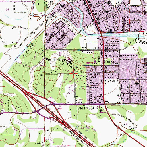 Topographic Map of Benedictine Convent, TX
