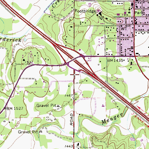 Topographic Map of Church of Christ, TX