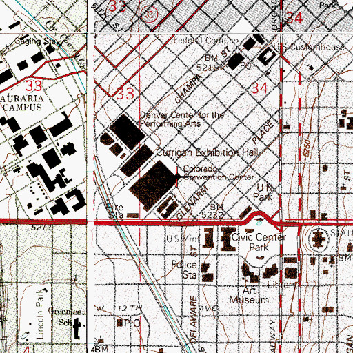 Topographic Map of VTOL Heliport, CO