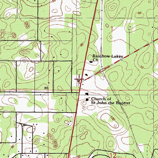 Topographic Map of Seventh Day Adventist Church, FL