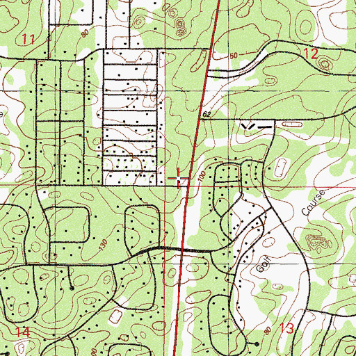 Topographic Map of Marion County Fire Rescue Station 22 Rainbow Springs, FL