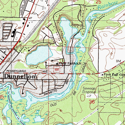 Topographic Map of Holy Faith Episcopal Church, FL