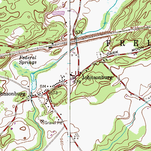 Topographic Map of Frelinghuysen Township Municipal Building, NJ