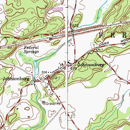 Topographic Map of United Methodist Church of Johnsonburg, NJ
