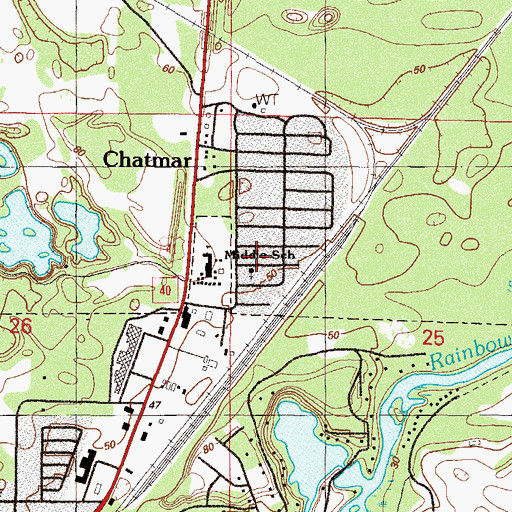 Topographic Map of Union Missionary Baptist Church, FL