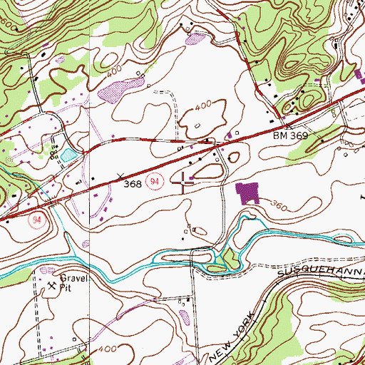 Topographic Map of Warren County Public Library, NJ