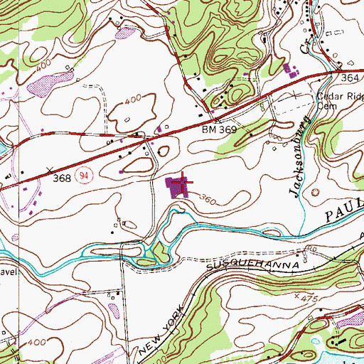 Topographic Map of North Warren Regional High School, NJ