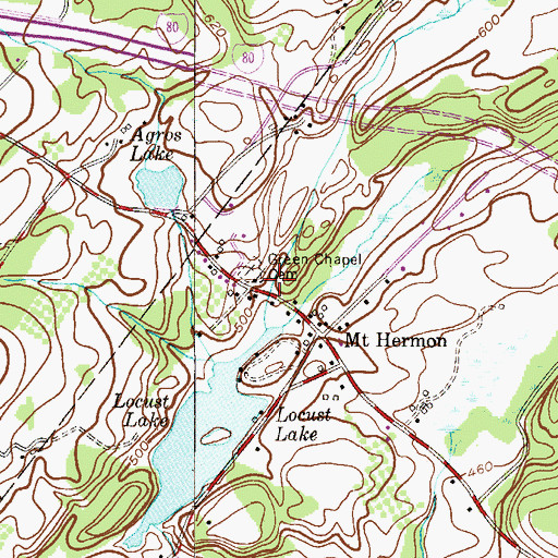 Topographic Map of Mount Hermon United Methodist Church, NJ