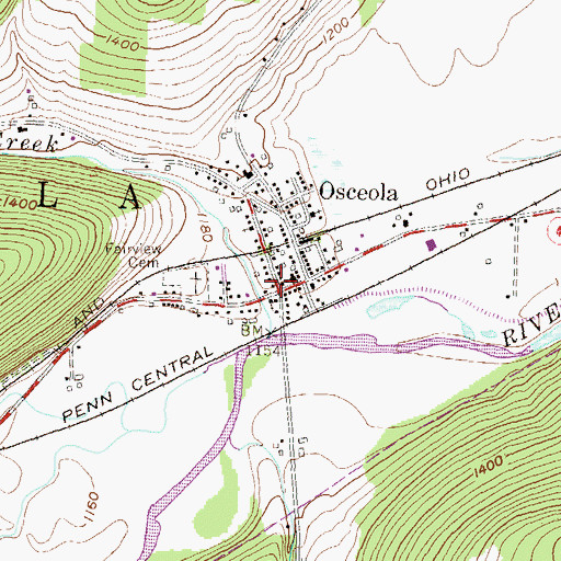 Topographic Map of United Christian Ministries Church, PA