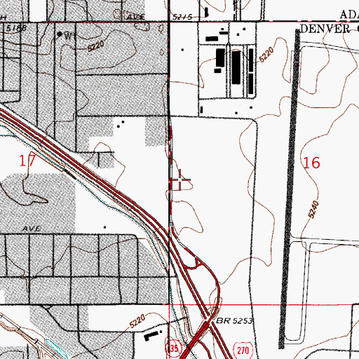 Topographic Map of General Mail Facility Heliport, CO