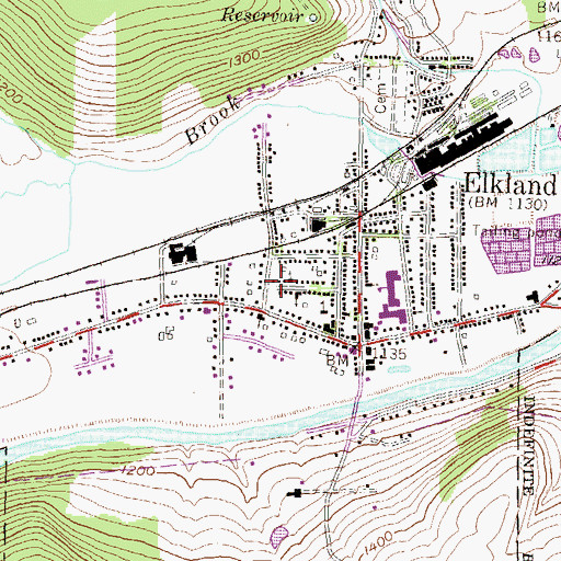 Topographic Map of Saint Thomas the Apostle Church, PA