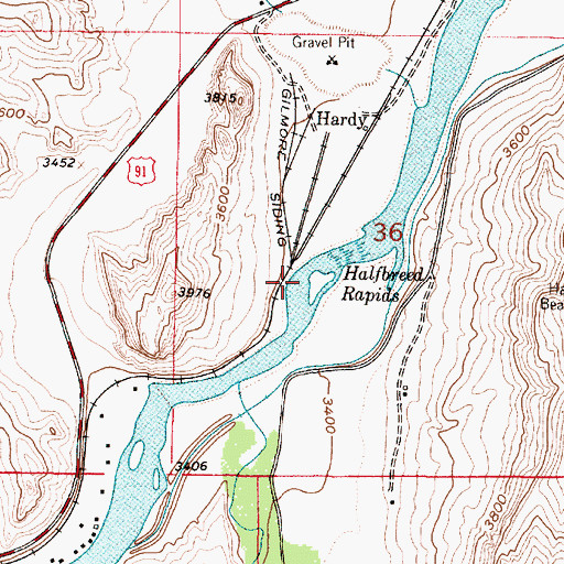 Topographic Map of Pine Island, MT