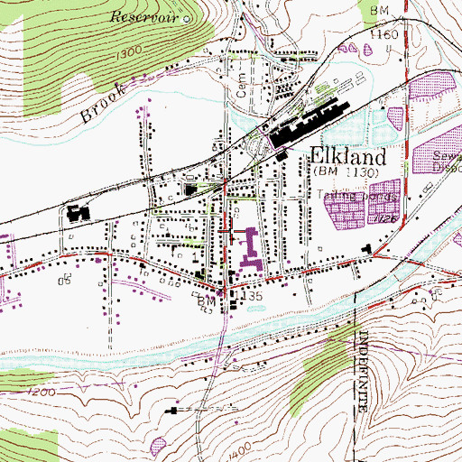 Topographic Map of United Methodist Church, PA
