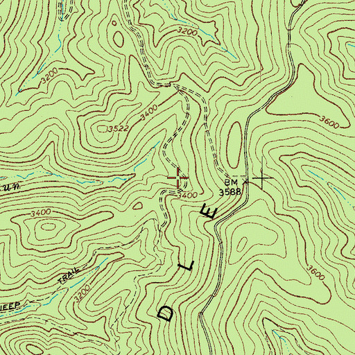 Topographic Map of Beaver Dam Wildlife Management Area, WV