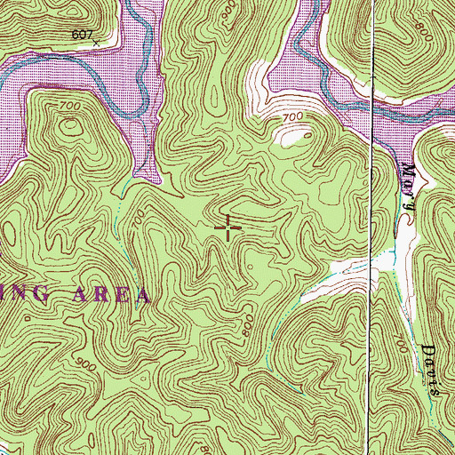 Topographic Map of Beech Fork Lake Wildlife Management Area, WV
