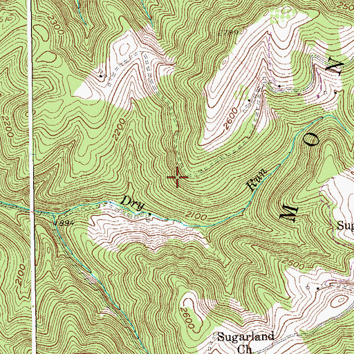 Topographic Map of Blackwater Wildlife Management Area, WV