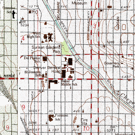 Topographic Map of DGH Heliport, CO