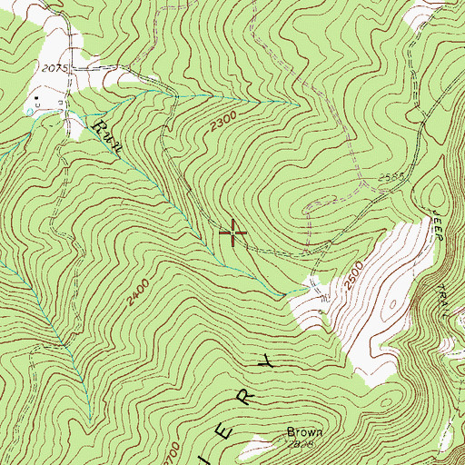 Topographic Map of Briery Mountain Wildlife Management Area (historical), WV