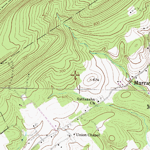 Topographic Map of Verizon Wireless Communications Tower, PA