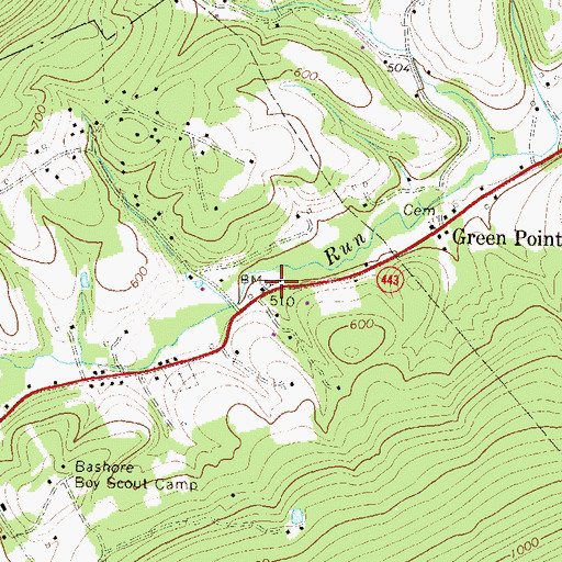 Topographic Map of Northern Lebanon Fire and Emergency Services Station 57, PA