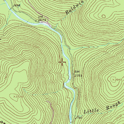 Topographic Map of Cranberry Wildlife Management Area, WV