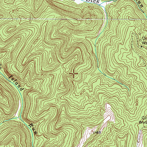 Topographic Map of Hughes River Wildlife Management Area, WV