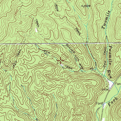 Topographic Map of Neola Wildlife Management Area, WV
