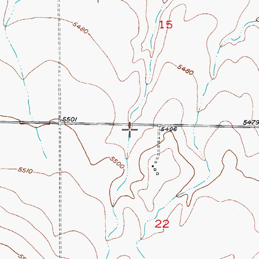 Topographic Map of Front Range Airport, CO