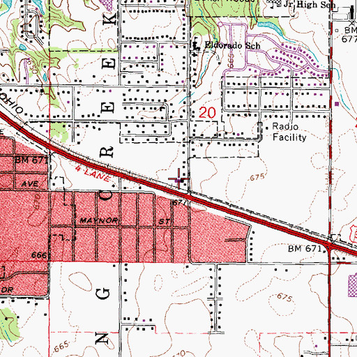 Topographic Map of Trinity Church of the Nazarene, IL