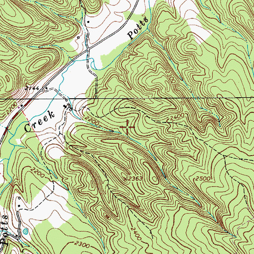Topographic Map of Jefferson National Forest, WV