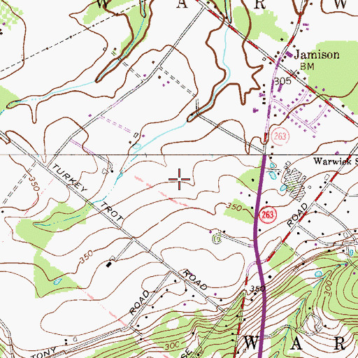 Topographic Map of Warwick Township Municipal Building, PA