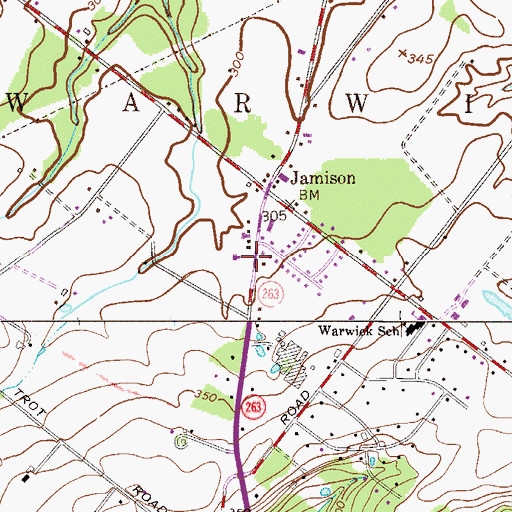 Topographic Map of Redeemer Lutheran Church, PA