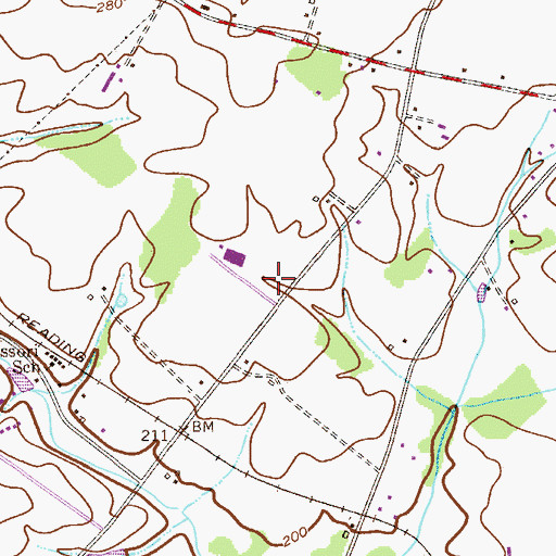 Topographic Map of Kingdom Hall Jehovahs Witness, PA