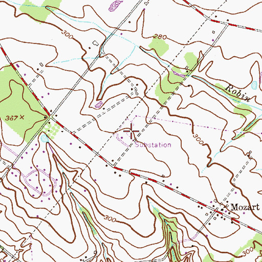 Topographic Map of PECO Energy Electric Substation, PA