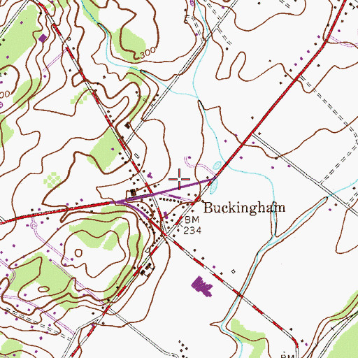 Topographic Map of Family of God Lutheran Church, PA