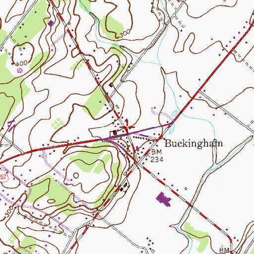 Topographic Map of Lighthouse Baptist Church, PA