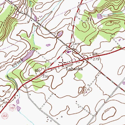 Topographic Map of Midway Volunteer Fire Company Station 5, PA