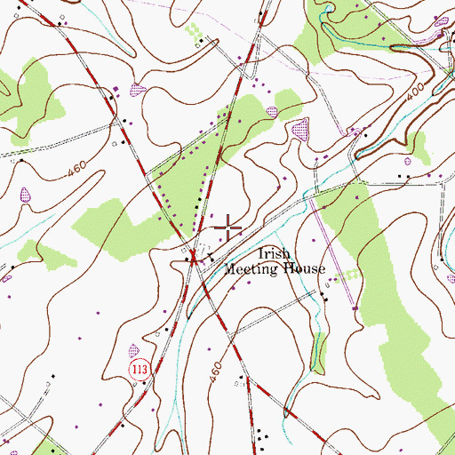Topographic Map of Deep Run Presbyterian Church, PA