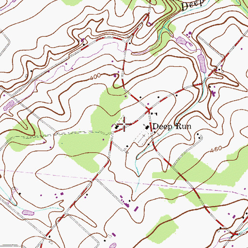 Topographic Map of Deep Run West Mennonite Church, PA