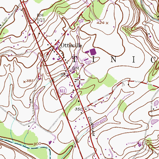 Topographic Map of Red Hill Saint Lukes United Church of Christ, PA