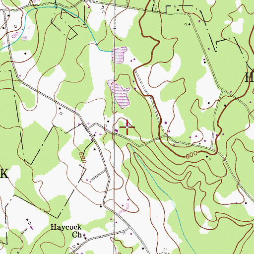 Topographic Map of Haycock Township Municipal Building, PA