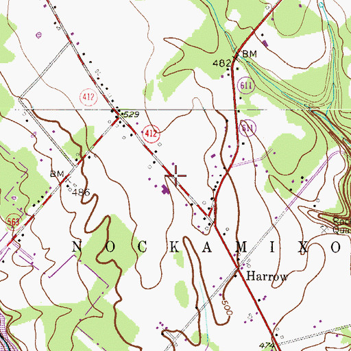 Topographic Map of Saint John the Baptist Catholic Church, PA
