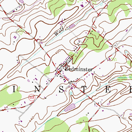 Topographic Map of Bedminster Township Municipal Building, PA